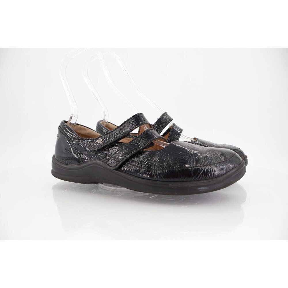 Finn Comfort Women's Jerez Mary Jane Shoe Size 41 9 Black Patent Leather Flat